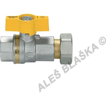 Ventil EFFEBI - Itálie | Kulový kohout (ventil) VENUS na plyn motýl převlečná matice (plynový) - 1/2"x1/2" 1021