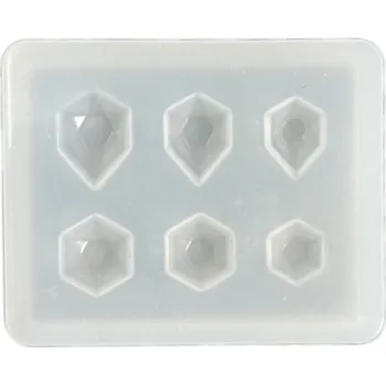 Forma na odlévání pentart Silikonová forma na odlévání - diamanty 4 × 5 × 0,5 cm