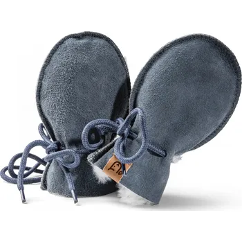 Rukavice Dětské kožešinové rukavice z merino kožešiny Fellhof MAXI Barva: modrá