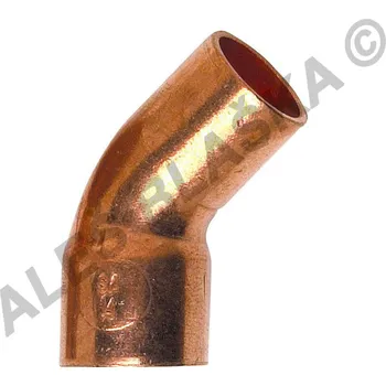 Fitinka CU 5040 Měděný pájecí oblouk (koleno) 45° A x I (pro k pájení, letovací - měď) - 18 CU.5040