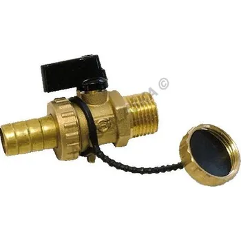 Instalatérský materiál Kulový napouštěcí a vypouštěcí kohout mosazný na hadici (vypoušťák-ventil) - 3/4" 4500M
