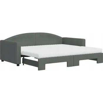 Pohovka Rozkládací pohovka s funkcí spaní, tmavě šedá, 213 x 100 x 75 cm