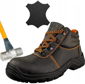 Pracovní obuv Pánské ochranné pracovní boty pracovní s PODNOSKEM, kožené, velikost vel.