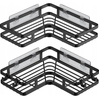 Koupelnový nábytek PÓŁKA NAROŻNA POD PRYSZNIC 2szt SPRCHOVÁ SAMOLEPICÍ KOUPELNOVÁ SADA
