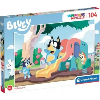 Puzzle Puzzle Bluey - skládačka 104 dílků Super Color Clementoni pro děti od 6 let