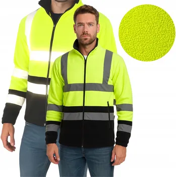 Pánská mikina PRACOVNÍ FLEECE POLAR pánský reflexní Mikina Fleecová pánská výstražná Zateplená