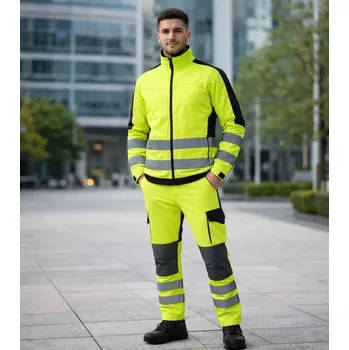 pracovní bunda Madeva LOGIC HI-VIS Nepromokavý Set Bunda/Kalhoty Yellow/Black S-2XL