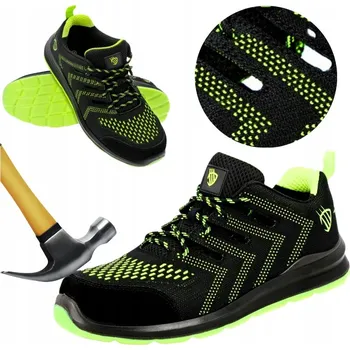 Pracovní obuv PRACOVNÍ SANDÁLY pánské S1 letní síťované boty s ocelovou špičkou BOZP Prodyšné, velikost 41