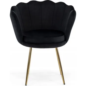 Jídelní židle Židle Tubos Home, černý velur, 1 ks