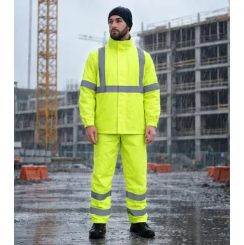 pracovní bunda Madeva MONARTO HI VIS nepromokavý oblek žlutý
