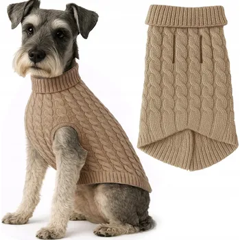 Obleček pro psa Obleček pro psa kočku Teplý Zimní Svetr Oblečení na Zimu Rolák L