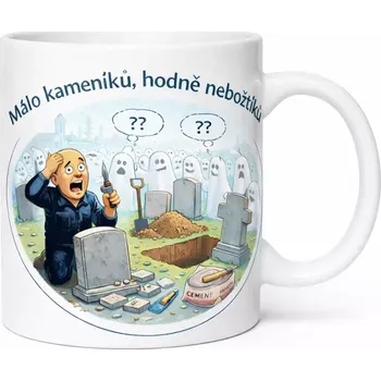 Hrnek s potiskem 330 ml nebožtíci CZ