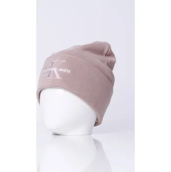 Čepice Calvin Klein Jeans zimní čepice beanie béžová, univerzální velikost
