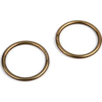 Kroužek Ø35 mm, střední, 3 staromosaz