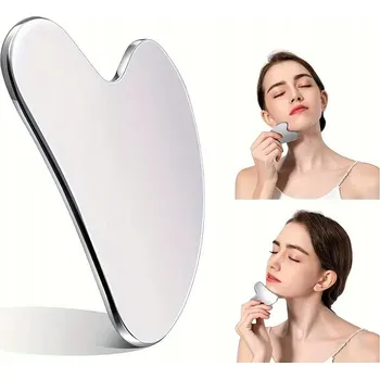 Masáž Nerezový Gua Sha nástroj na obličej, čelist, dvojitou bradu a masáž