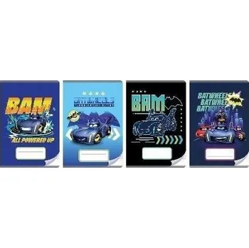 Blok NOTES ZÁPISNÍK NA UČENÍ, PAMÁTNÍK, SEŠIT A5/16K, BAREVNÝ, TŘI LINKY, BATMAN