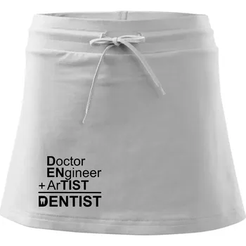 Dámská sukně Co znamená dentist - Sportovní sukně - two in one - M ( Bílá )