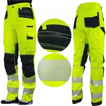 Pracovní obuv Dlouhé pracovní kalhoty Specto reflexní výstražné žluté BOZP vel.