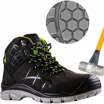 Pracovní obuv Pánské pracovní boty Kotníkové Sportovní Kožené s ocelovou špičkou BOZP Velikost 44