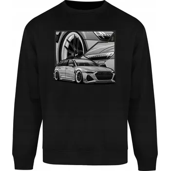 Pánská mikina Mikina Pro Fanouška Aut Audi RS6 S-line Bez Kapuce Potisk Illegal R-M