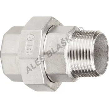 Instalatérský materiál Šroubení nerezové přímé závitové NEREZ, těsněno kónicky kov/kov - vnitřní/vnější závit - INOX holendr - 2,5" TYP315