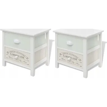 Noční stolek Francouzské noční stolky 2 ks dřevěné