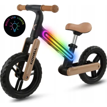 Odrážedlo Dětské Odrážedlo Kidwell Suno s černo-béžovými LED světly