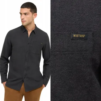 Pánská košile Mustang pánská košile casual s dlouhým rukávem regular střih bavlna velikost L