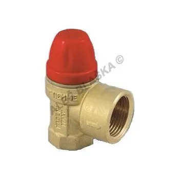 Ventil TIEMME - Itálie | Pojišťovací (pojistný) ventil 1/2"x3/4" topenářský (pojišťovák na vodu) - 6bar TM1919 1/2"x3/4"