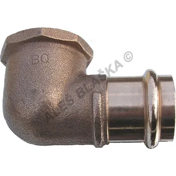 Fitinka EFFEBI - Itálie | lisovací bronzové koleno 90° FxFG s vnitřním závitem, PRESS, na měď trubky - 15x1/2" BP.8090