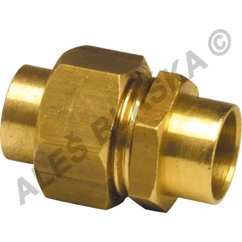Instalatérský materiál CU 4340 Bronzová pájecí spojka těsnící kónicky A x A (pro k pájení, letovací - měď) - 18 CU.4340