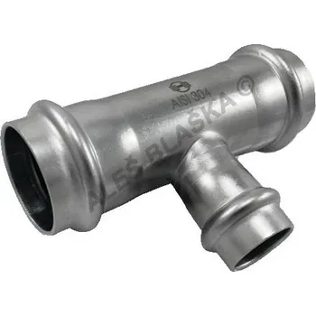 Fitinka H-LINE nerezový lisovací T-kus redukovaný FFF, INOXPRESS 304 (nerez) - 22x15x22 H-LINE.X131