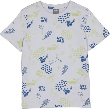 Dívčí tričko Tričko Puma Creme/ Blau/ Gelb 5133051 92