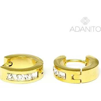 Šperk Náušnice z chirurgické oceli kroužky s kameny