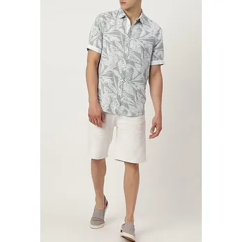 Pánské oblečení Košile Marks & Spencer Grün/ Weiß 325395 XS