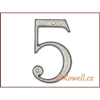 Nábytkové kování C3. Číslice 120mm k.stř. '5' (C3. Číslice 120mm k.stř. '5'. Vhodné řešení pro nábytek v interiéru.)