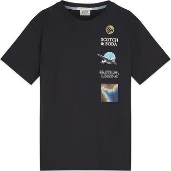Chlapecké tričko Tričko Scotch & Soda Schwarz 4357449 128