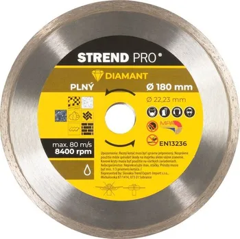 Brusný kotouč Strend Pro 223920 Strend Pro 521B, 180 mm, diamantový kotouč, plný