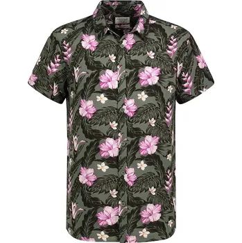 Pánská košile Košile Eight2Nine Khaki/ Schwarz/ Rosa 728373 M