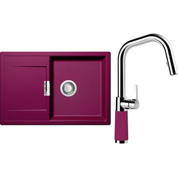 Kuchyňský dřez Set Schock S6-9 (dřez Mono D-100 Berry + baterie SC-530.120 Berry)
