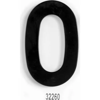 Domovní cedule C152 Číslice 152mm - černá mat "0" (C152 Číslice 152mm - černá mat "0" v povrchu černá mat. Praktický doplněk do interiéru.)