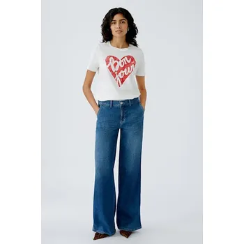 Dámské tričko Tričko Oui Weiß 3835329 36