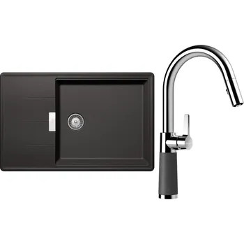 Kuchyňský dřez Set Schock S17-7 (dřez Tia D-100LS Stone + baterie SC-520.120 Stone)