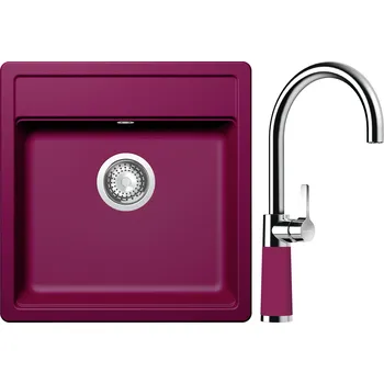 Granitový dřez Set Schock S10-6 (dřez Mono N-100S Berry + baterie SC-520 Berry)