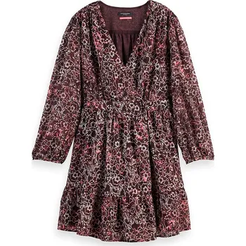 Dámské šaty Šaty Scotch & Soda Bordeaux/ Weiß 2111970 40