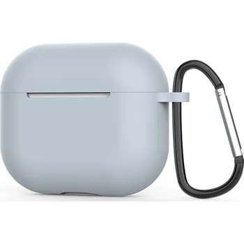 Příslušenství pro sluchátka Techsuit silikonové pouzdro pro AirPods 4 hladký ultratenký materiál šedá