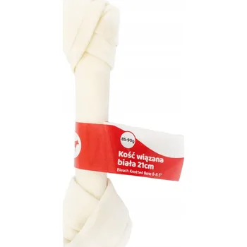 Pamlsek pro psa Bílá vázaná kost 21 cm Pet Secret Hovězí přírodní žvýkací hračka pro psy Pamlsek