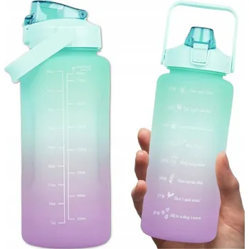 Láhev Přenosná sportovní láhev na vodu Lahev Na Pití brčkem tritan 2l zeleň