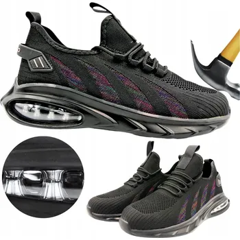 Pracovní obuv Pracovní boty SNEAKERSY pánské Polobotky černé Prodyšné s ocelovou špičkou AIR 41