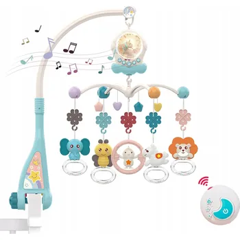 Kolotoč nad postýlku KOLOTOČ NAD POSTÝLKU PRO DĚTI HRACÍ SKŘÍŇKA OTOČNÝ MULTIFUNKČNÍ + DÁLKOVÉ OVLÁDÁNÍ